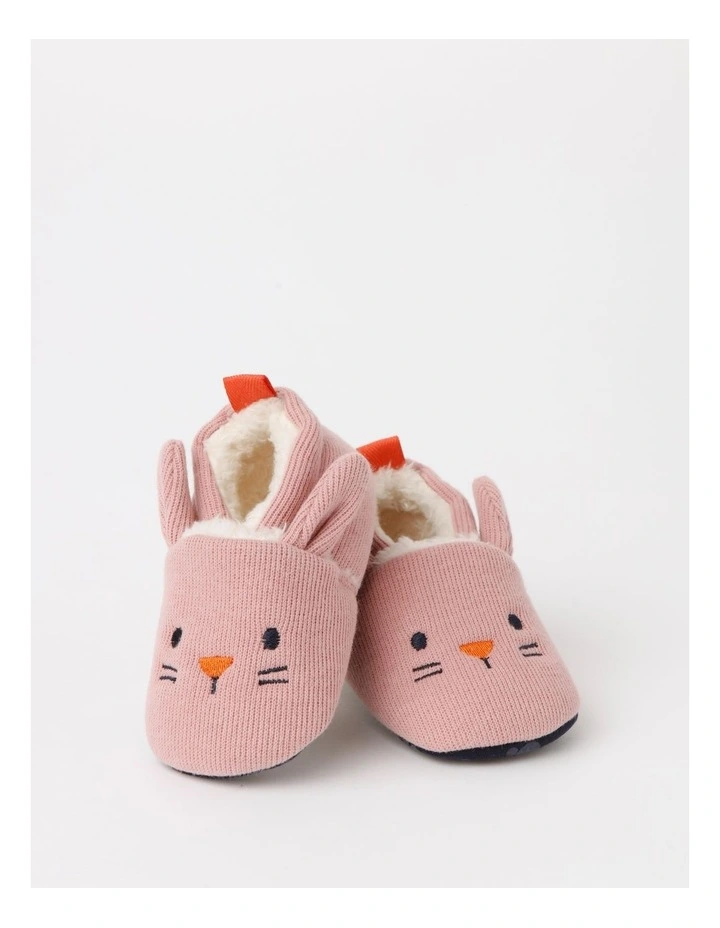 Sherpa Lined Novelty Bootie In Pink 3 Sherpa Lined Novelty Bootie In Pink