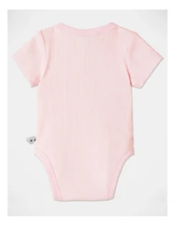Naturals Organic Rib Bodysuit In Light In Pink -Jack & Milly 916894450 3 1 720x928