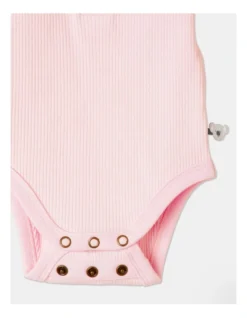 Naturals Organic Rib Bodysuit In Light In Pink -Jack & Milly 916894450 4 720x928