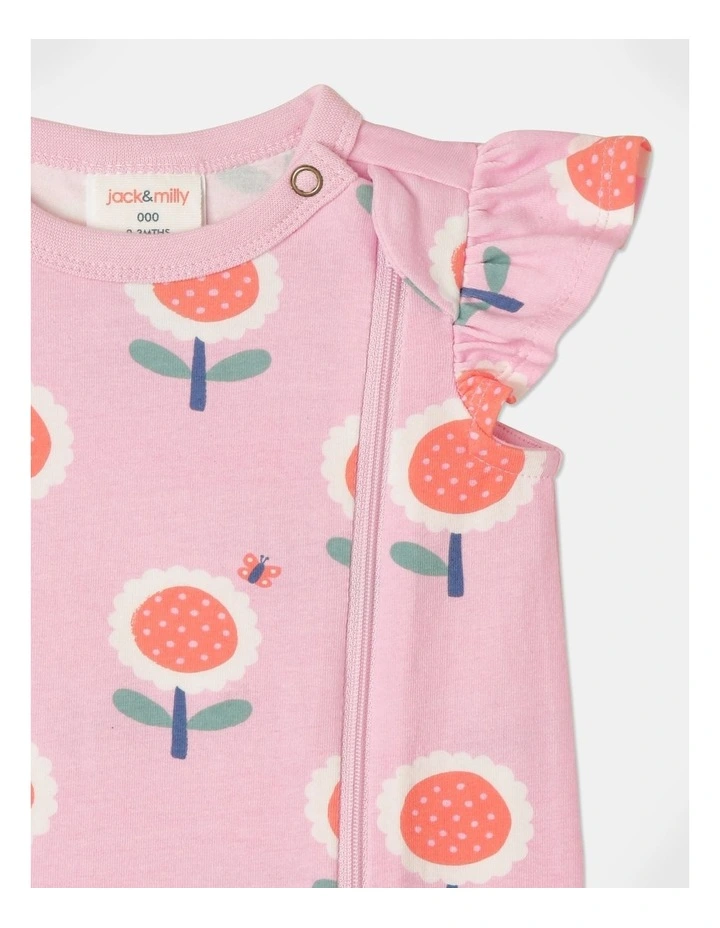 Betty Knit Flutter Sleeve Romper In Light Pink 5 Betty Knit Flutter Sleeve Romper In Light Pink - Image 3