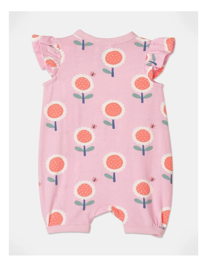 Betty Knit Flutter Sleeve Romper In Light Pink 7 Betty Knit Flutter Sleeve Romper In Light Pink - Image 5