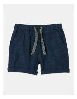 Mack Textured Woven Short In Navy
