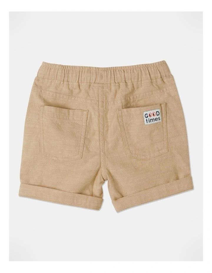 Mack Textured Woven Short In Tan 5 Mack Textured Woven Short In Tan - Image 3