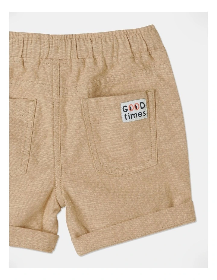 Mack Textured Woven Short In Tan 6 Mack Textured Woven Short In Tan - Image 4