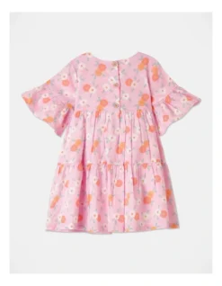 Charlotte Flutted Sleeve Tiered Dress In Light Pink -Jack & Milly 918626590 5 720x928