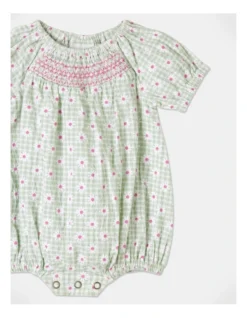 Sienna Gingham Romper In Light Green 8 Sienna Gingham Romper In Light Green -Jack & Milly 918633160 2 720x928