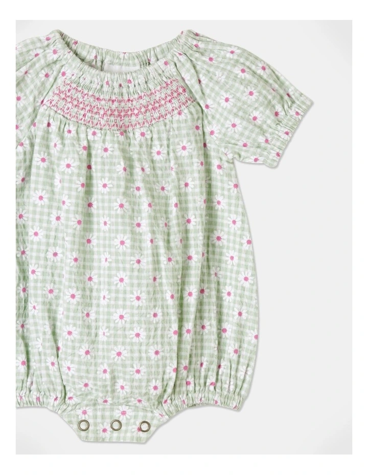 Sienna Gingham Romper In Light Green 4 Sienna Gingham Romper In Light Green - Image 2