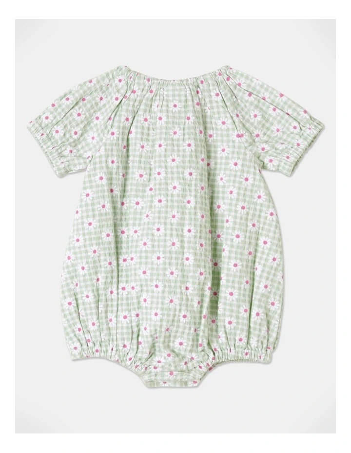 Sienna Gingham Romper In Light Green 7 Sienna Gingham Romper In Light Green - Image 5