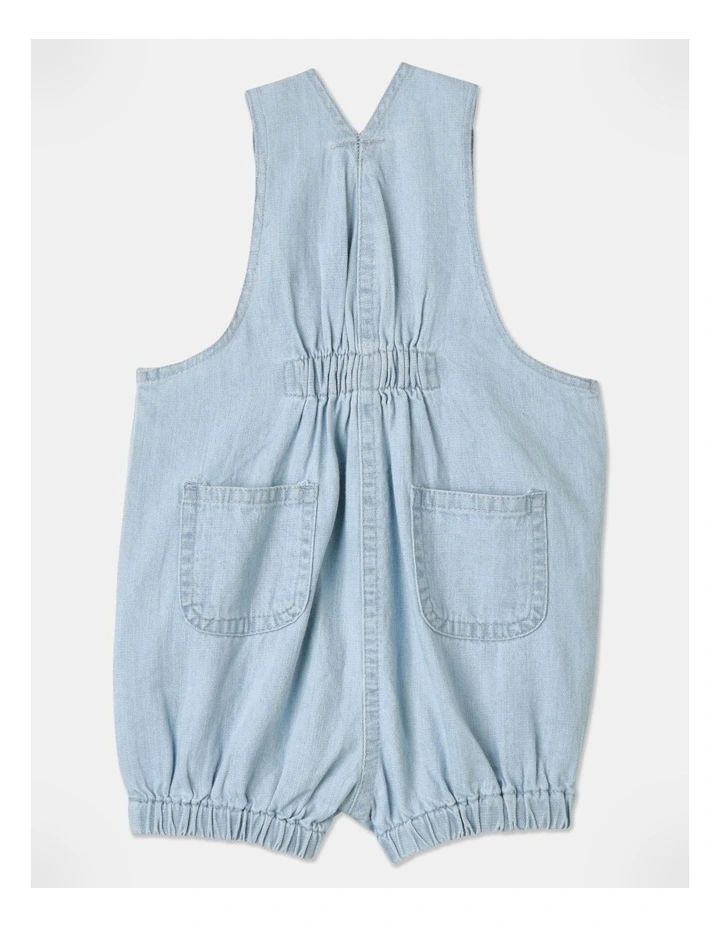 Sienna Gingham Romper In Denim 7 Sienna Gingham Romper In Denim - Image 5