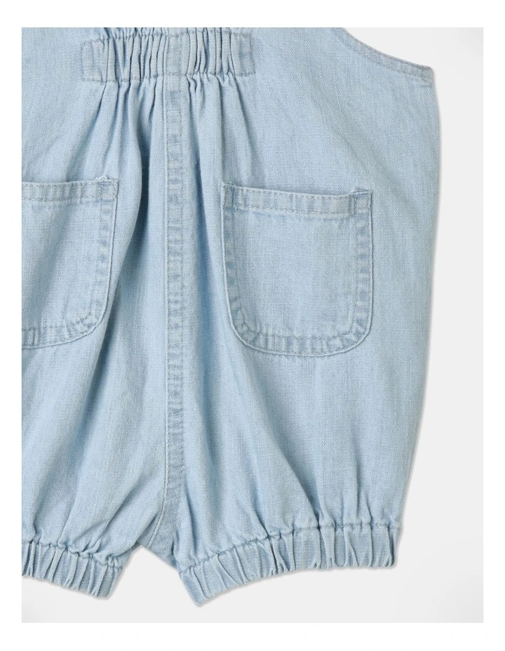 Sienna Gingham Romper In Denim 9 Sienna Gingham Romper In Denim - Image 7