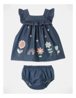 Ella Chambray Dress Set In Denim