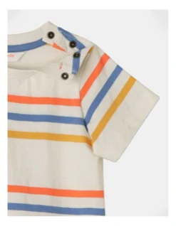 Lenny Knit Stripe Tee In Milk Cream -Jack & Milly 919329130 3 720x928