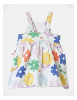 Queenie Linen Blend Pinnie Dress In Cream 11 Queenie Linen Blend Pinnie Dress In Cream -Jack & Milly 920390230 5 720x928