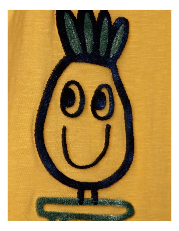 Howie Step Hem T-Shirt In Mustard 4 Howie Step Hem T-Shirt In Mustard - Image 2