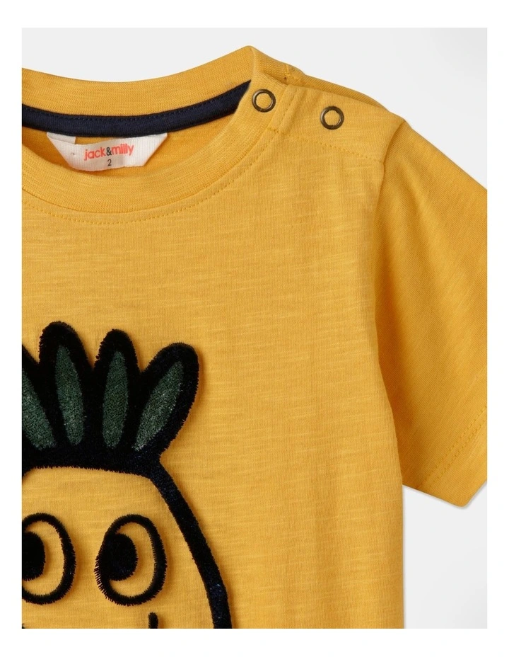 Howie Step Hem T-Shirt In Mustard 6 Howie Step Hem T-Shirt In Mustard - Image 4