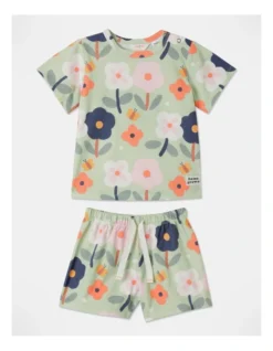 Ollie Knit PJ Set In Sage