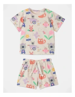 Ollie Knit PJ Set In Oatmeal