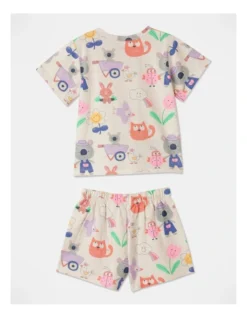 Ollie Knit PJ Set In Oatmeal -Jack & Milly 920395990 5 720x928