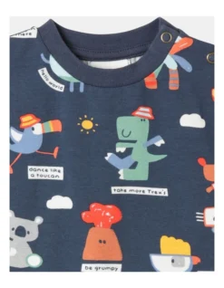 Teddy Short Leg Romper In Navy -Jack & Milly 920401930 2 720x928