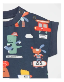 Teddy Short Leg Romper In Navy -Jack & Milly 920401930 3 720x928