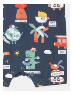 Teddy Short Leg Romper In Navy -Jack & Milly 920401930 4 720x928
