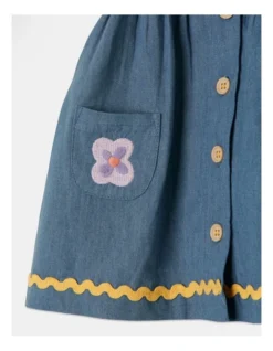 Chambray Dress And Bloomer Set In Denim -Jack & Milly 920402200 3 720x928