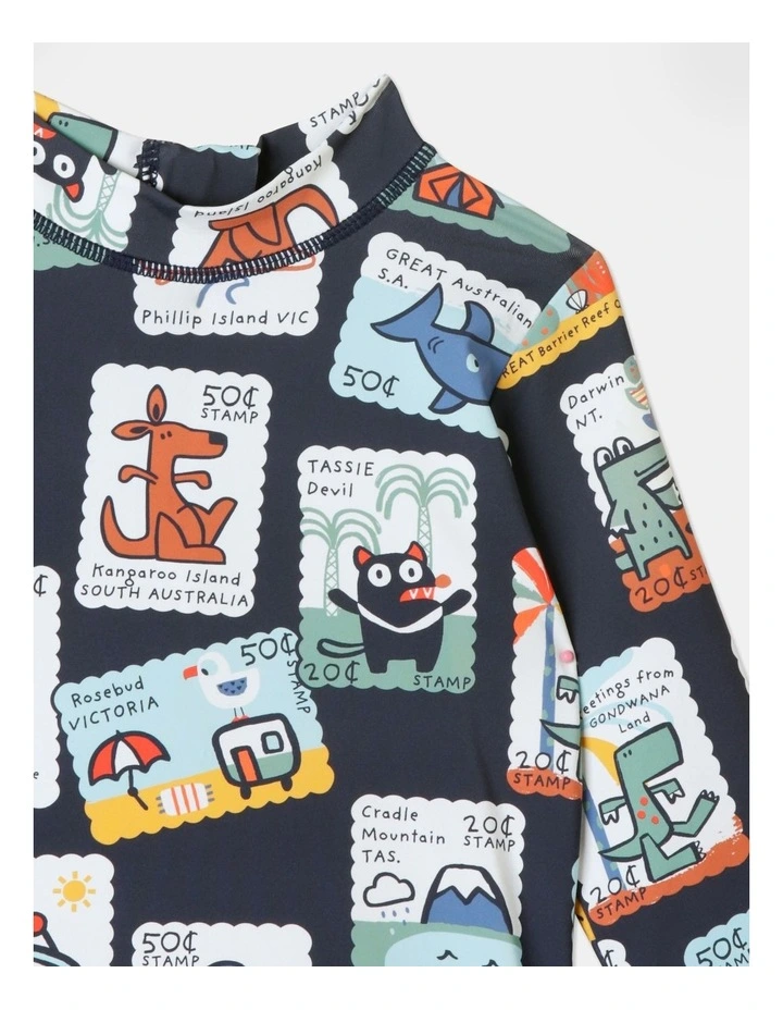 Jim Long Sleeve Rash Vest Set In Navy 4 Jim Long Sleeve Rash Vest Set In Navy - Image 2