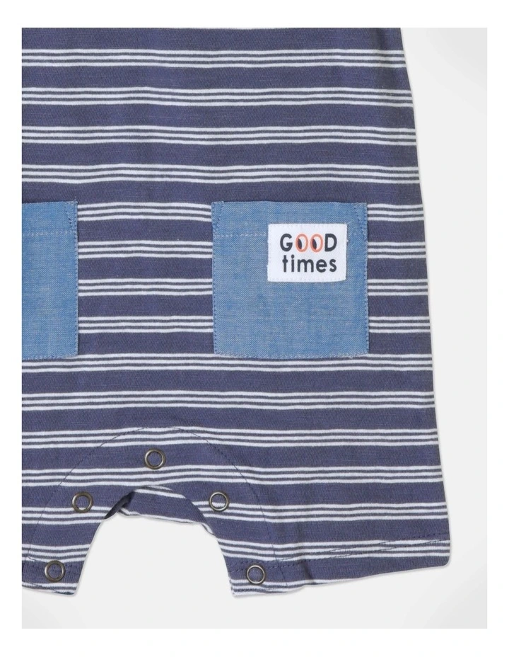 Finn Sleeveless Romper In Navy 4 Finn Sleeveless Romper In Navy - Image 2