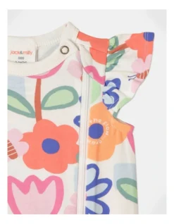 Betty Knit Flutter Sleeve Romper In Multi -Jack & Milly 920423620 3 720x928