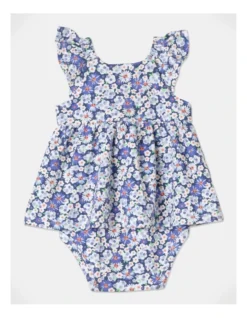 Adelaide Flutter Sleeve Romper In Blue -Jack & Milly 925490350 4 720x928