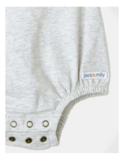 Milo Oversized Bodysuit In Grey Marle -Jack & Milly 925490890 4 720x928