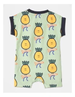 Teddy Short Leg Romper In Light Green -Jack & Milly 925491070 5 720x928