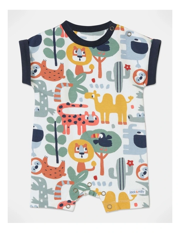 Teddy Short Leg Romper In Assorted 3 Teddy Short Leg Romper In Assorted