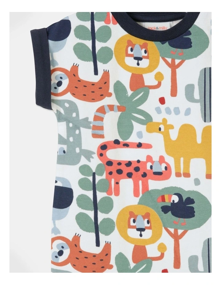 Teddy Short Leg Romper In Assorted 4 Teddy Short Leg Romper In Assorted - Image 2