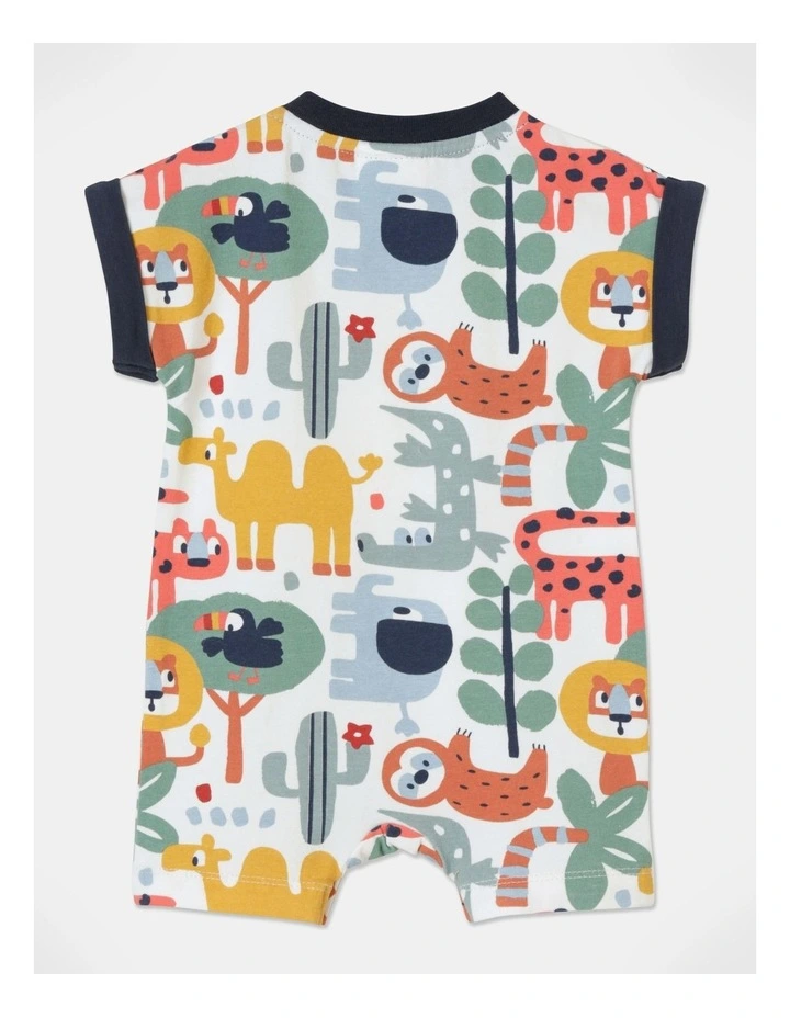 Teddy Short Leg Romper In Assorted 5 Teddy Short Leg Romper In Assorted - Image 3