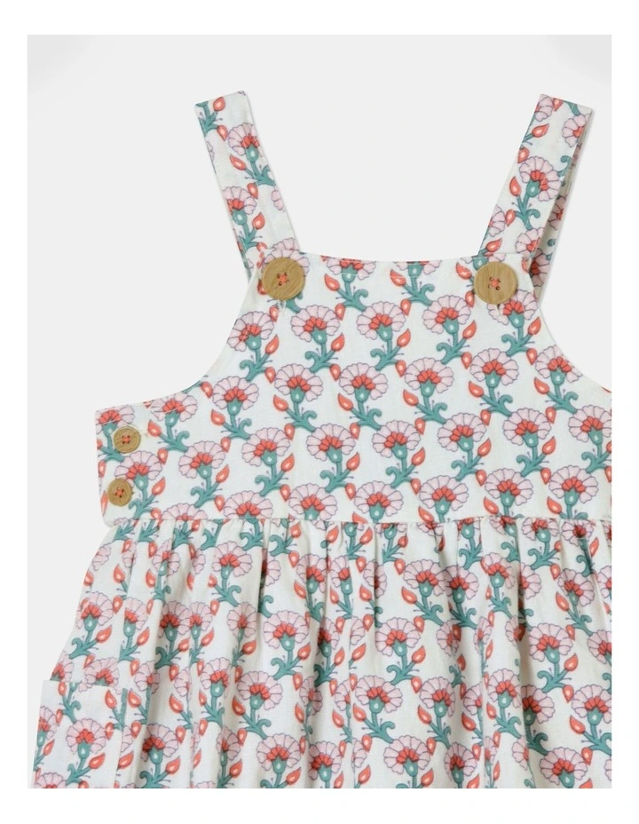 Queenie Linen Blend Pinnie Dress In Light Pink 5 Queenie Linen Blend Pinnie Dress In Light Pink - Image 3