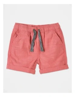 Mack Textured Woven Short In Red