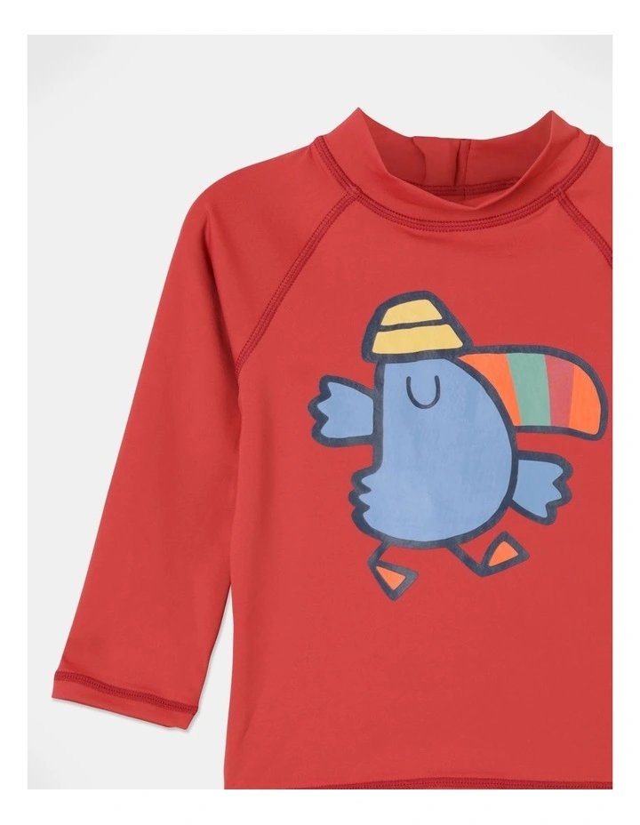 Murray Long Sleeve Rash Vest Set In Red 4 Murray Long Sleeve Rash Vest Set In Red - Image 2