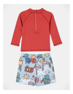 Murray Long Sleeve Rash Vest Set In Red 9 Murray Long Sleeve Rash Vest Set In Red -Jack & Milly 927618580 4 720x928