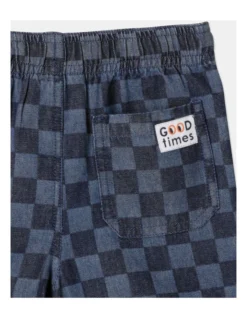 Tony Checkerboard Short In Denim -Jack & Milly 927620740 4 720x928
