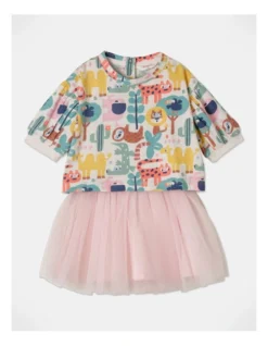 Minnie T-shirt And Skirt Set In Pink