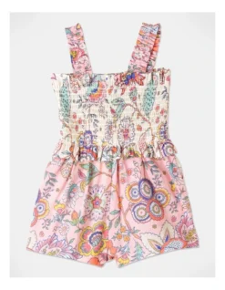 Zoe Shirred Bodice Playsuit In Pink -Jack & Milly 928625860 5 720x928