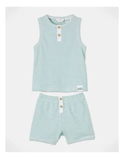 Quinn PJ Set In Sage