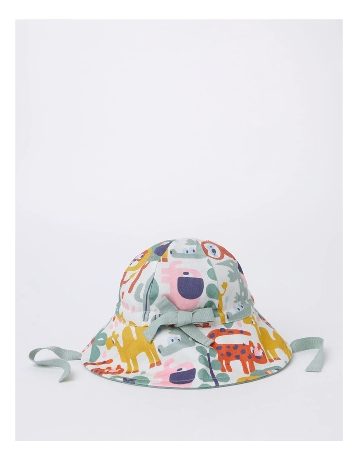 Reversible Sun Hat In Milk 6 Reversible Sun Hat In Milk - Image 4