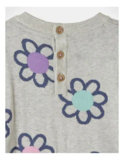 Sunny Puff Sleeve Daisy Dress In Grey Marle -Jack & Milly 951076270 4 720x928