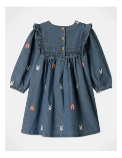 Chloe Bunny Embroidery Chambery Dress In Denim -Jack & Milly 951076540 4 720x928