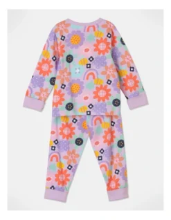 Finley Watercolour Floral Jersey Pyjama Set In Lilac -Jack & Milly 951077530 4 720x928