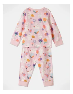 Finley Little Bunny Jersey PJ Set In Pink -Jack & Milly 951077710 3 720x928