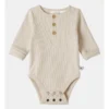 Arki Naturals Organic Rib Bodysuit In Oatmeal -Jack & Milly 951085900 1 720x928