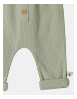 Remi Naturals Organic Rib Legging In Sage -Jack & Milly 951086170 3 720x928